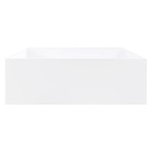 Cdesign Matte White Solid Surface Freestanding Bath with Overflow